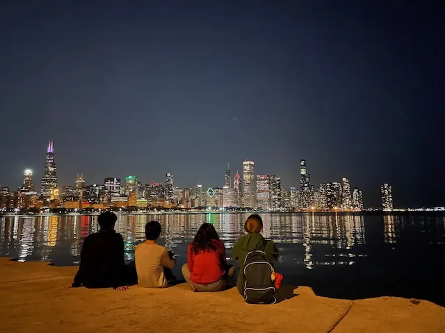 Chicago night skyline from Northerly Island (2022)