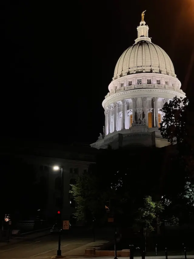 Wisconsin State Capital at night (2021)